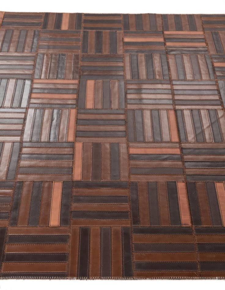 Detail image of  4' x 5' 6 Cowhide Leather Rug