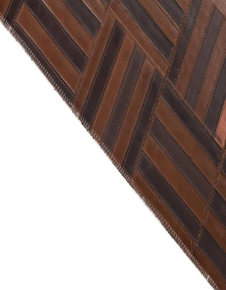 Detail image of  4' x 5' 6 Cowhide Leather Rug