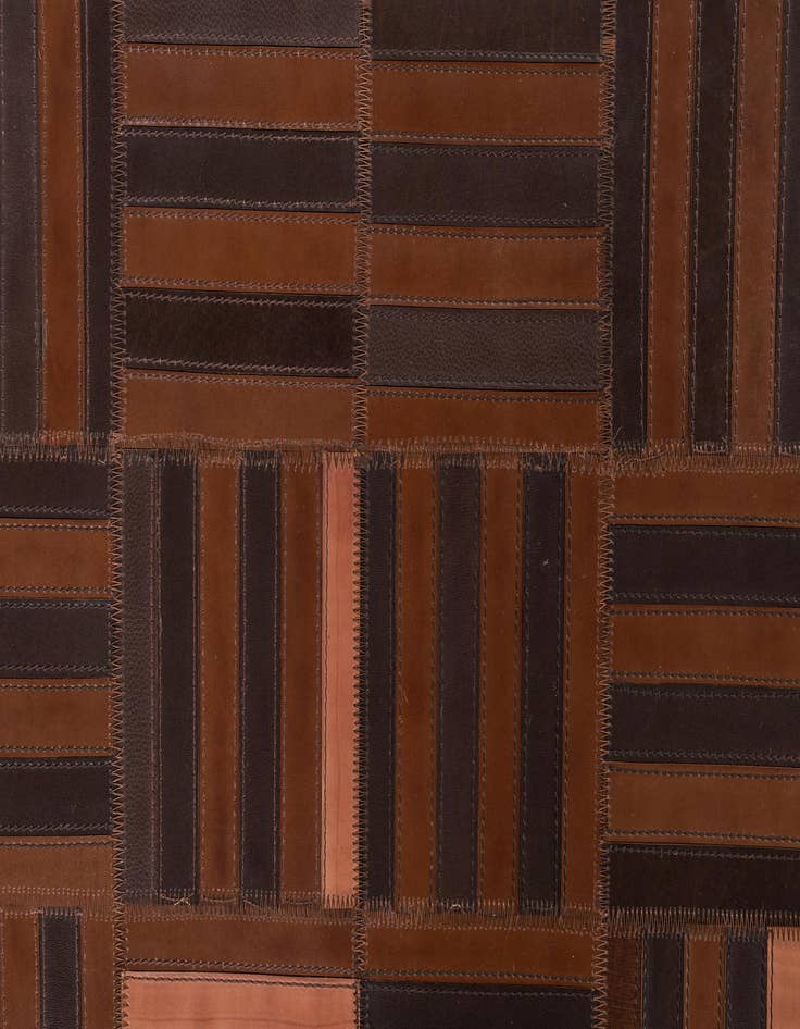Detail image of  4' x 5' 6 Cowhide Leather Rug