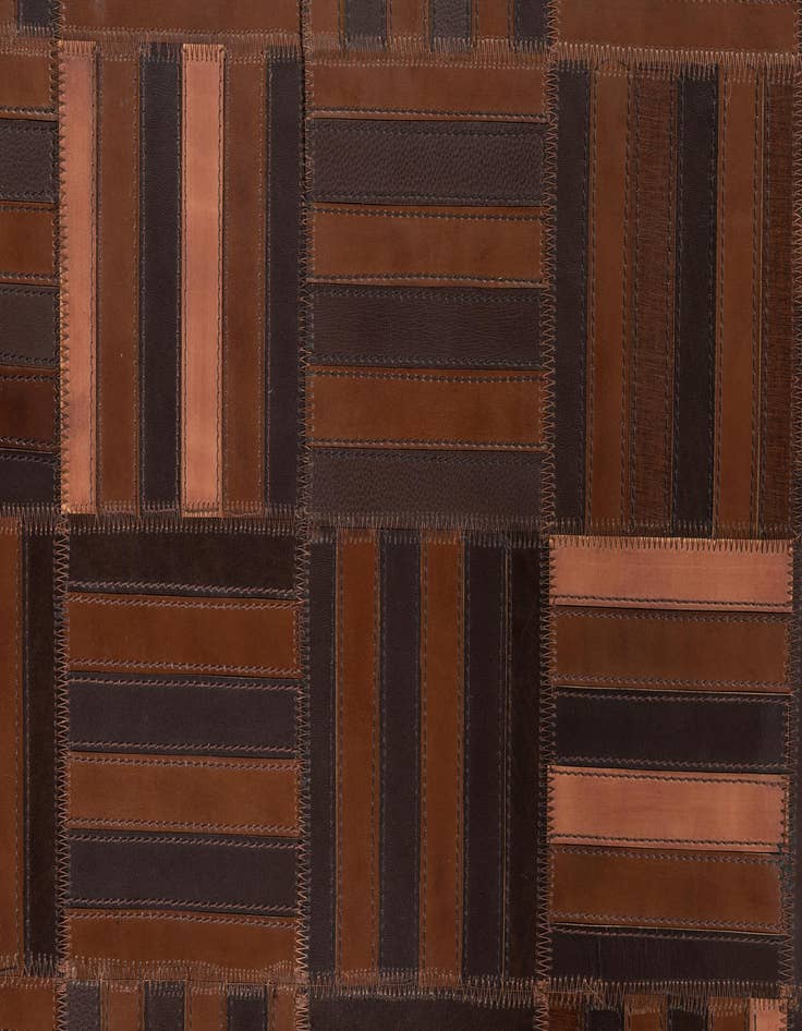 Detail image of  4' x 5' 6 Cowhide Leather Rug