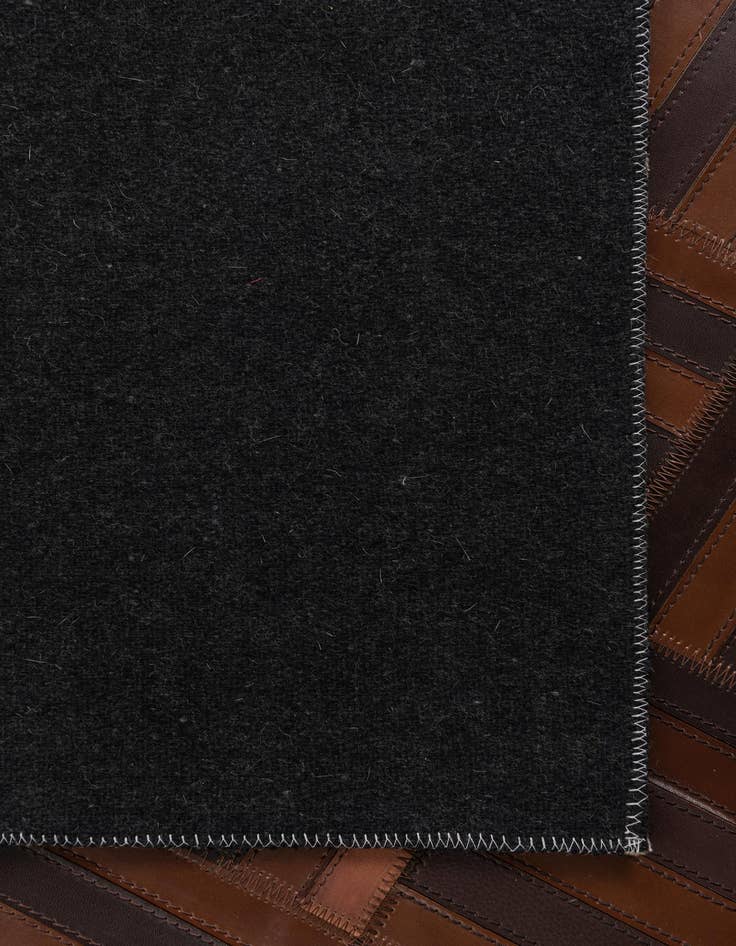 Detail image of  4' x 5' 6 Cowhide Leather Rug