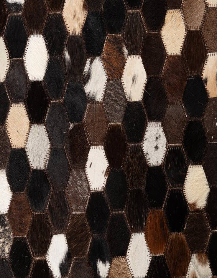 Detail image of  5' 1 x 8' Cowhide Leather Rug