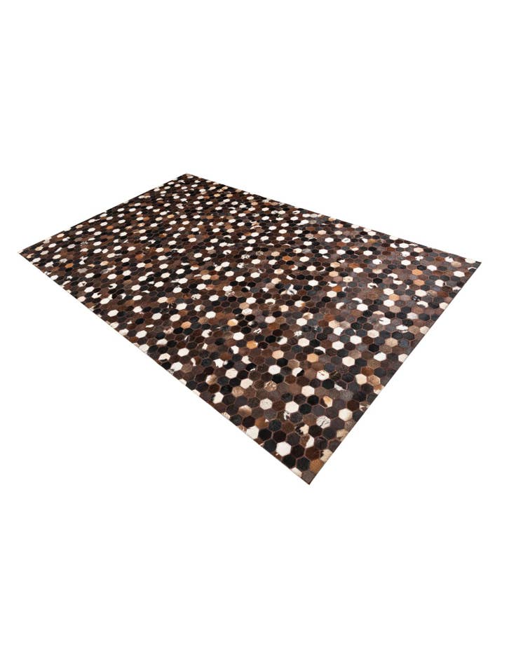 Detail image of  5' 1 x 8' 2 Cowhide Leather Rug