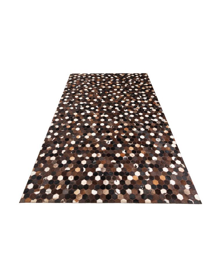 Detail image of  5' 1 x 8' 2 Cowhide Leather Rug
