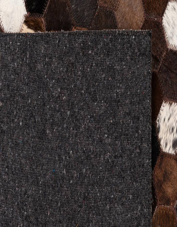 Detail image of  5' 1 x 8' 2 Cowhide Leather Rug