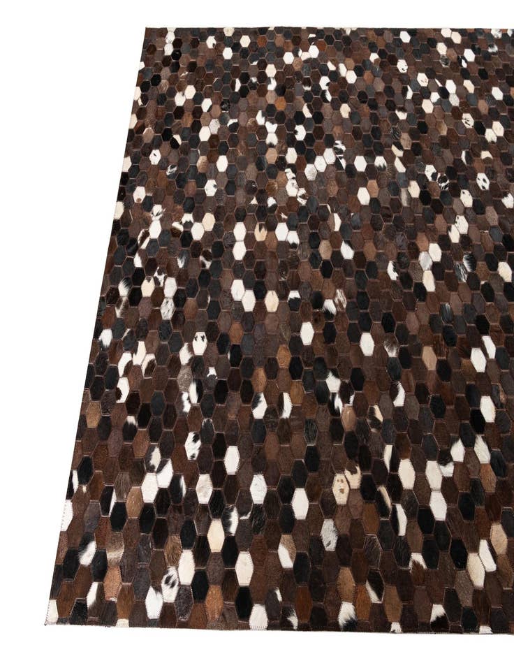Detail image of  5' x 7' 10 Cowhide Leather Rug