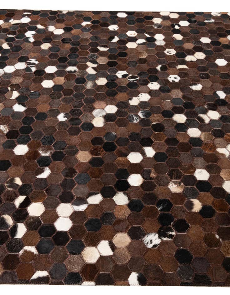 Detail image of  5' x 7' 10 Cowhide Leather Rug