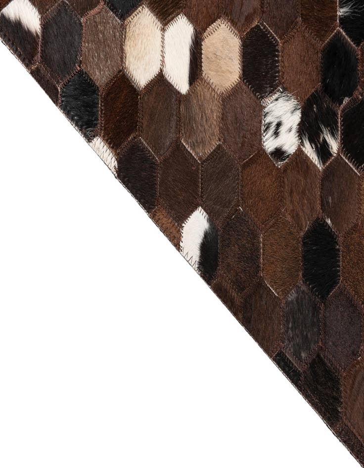 Detail image of  5' x 7' 10 Cowhide Leather Rug