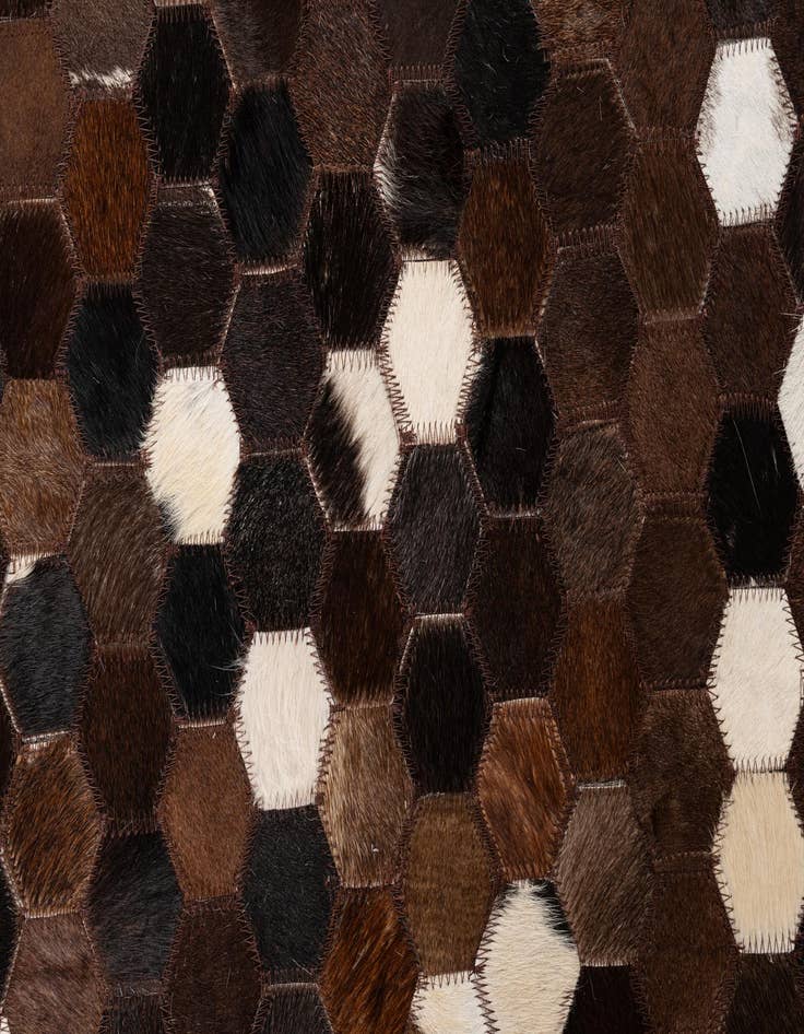 Detail image of  5' x 7' 10 Cowhide Leather Rug