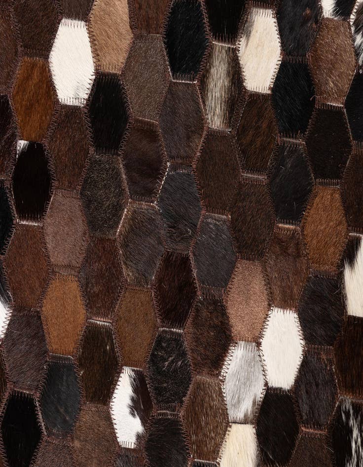 Detail image of  5' x 7' 10 Cowhide Leather Rug