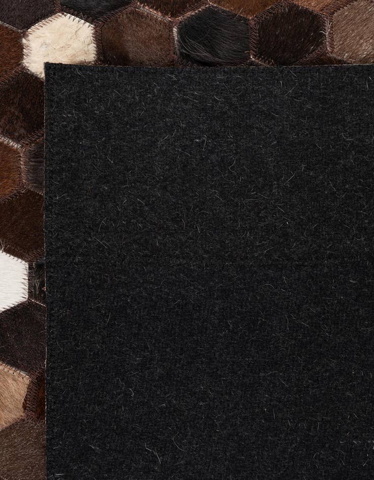 Detail image of  5' x 7' 10 Cowhide Leather Rug