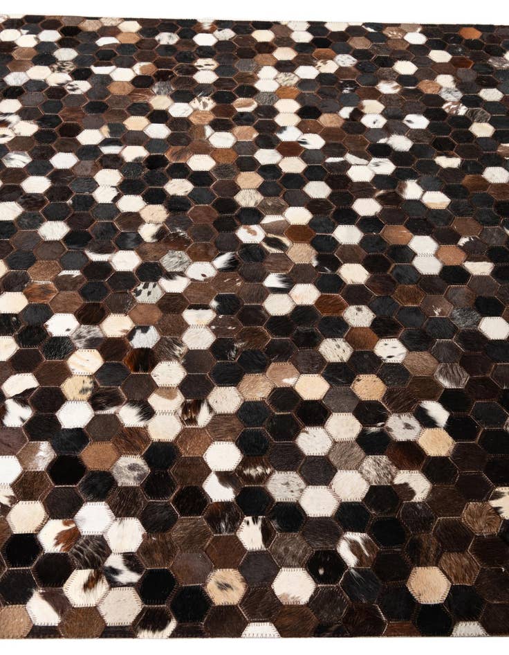 Detail image of  5' x 7' 10 Cowhide Leather Rug