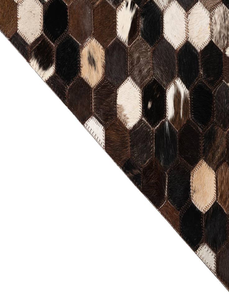 Detail image of  5' x 7' 10 Cowhide Leather Rug