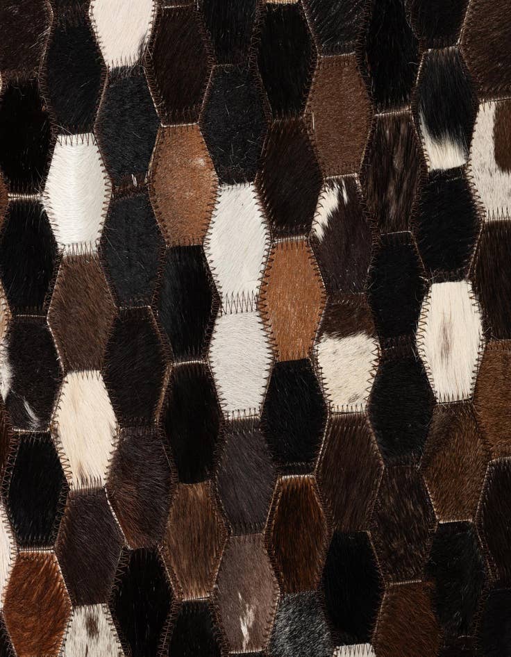 Detail image of  5' x 7' 10 Cowhide Leather Rug