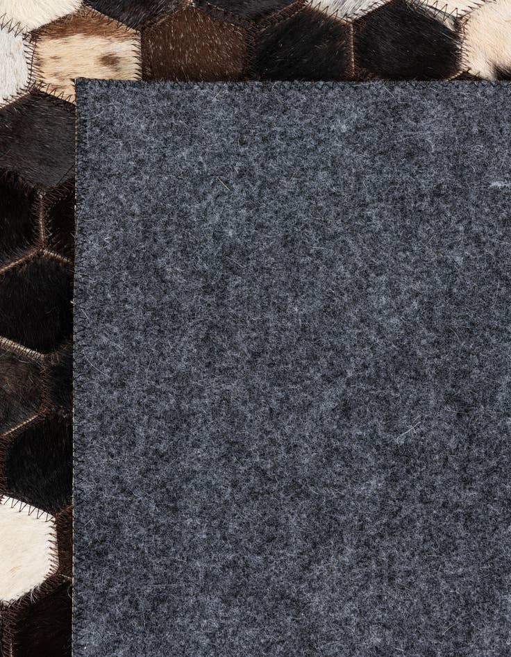 Detail image of  5' x 7' 10 Cowhide Leather Rug