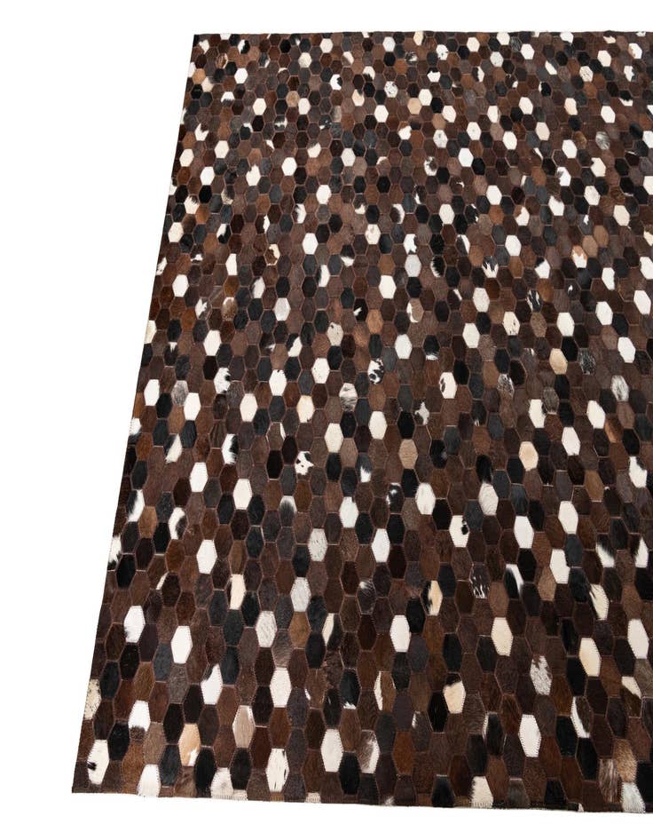Detail image of  5' 1 x 8' Cowhide Leather Rug