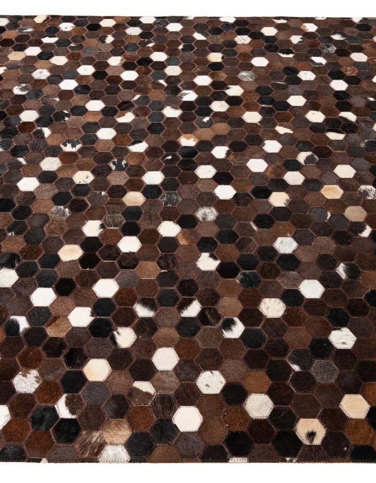 Detail image of  5' 1 x 8' Cowhide Leather Rug