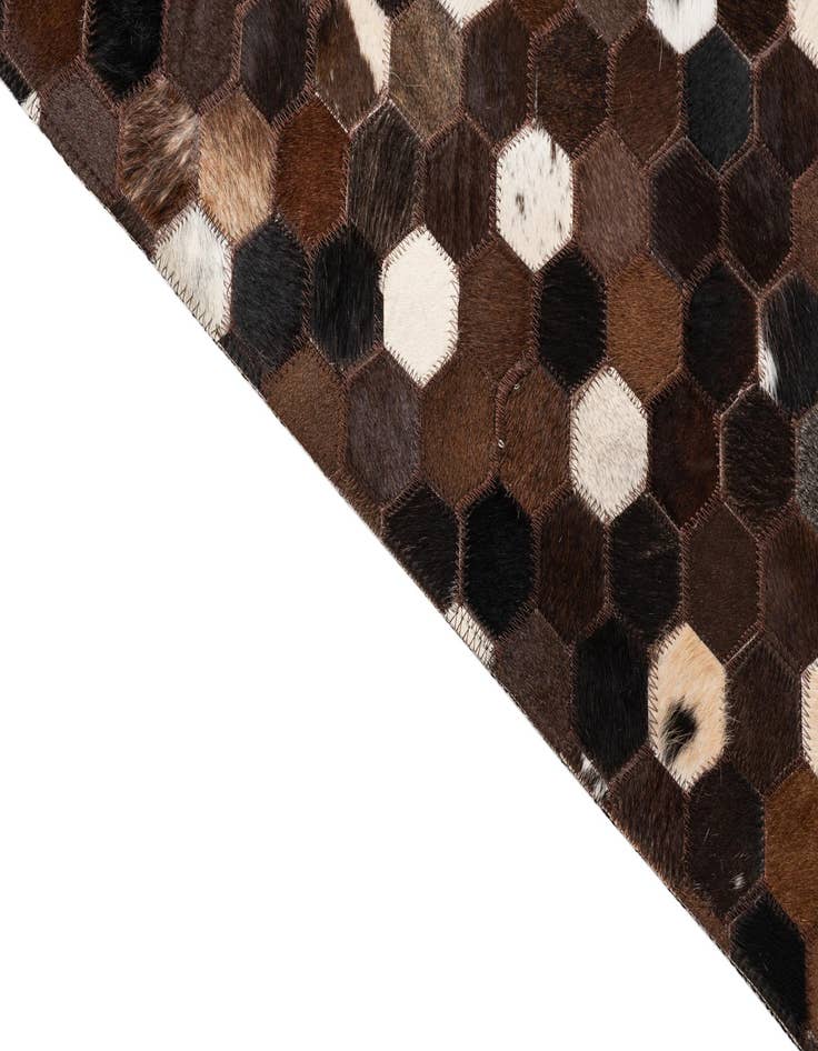 Detail image of  5' 1 x 8' Cowhide Leather Rug
