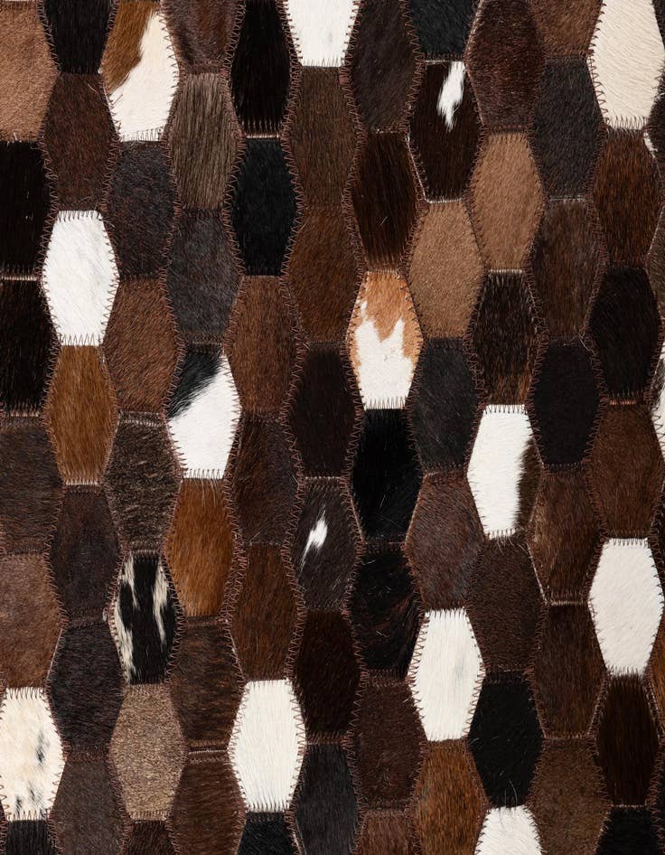 Detail image of  5' 1 x 8' Cowhide Leather Rug