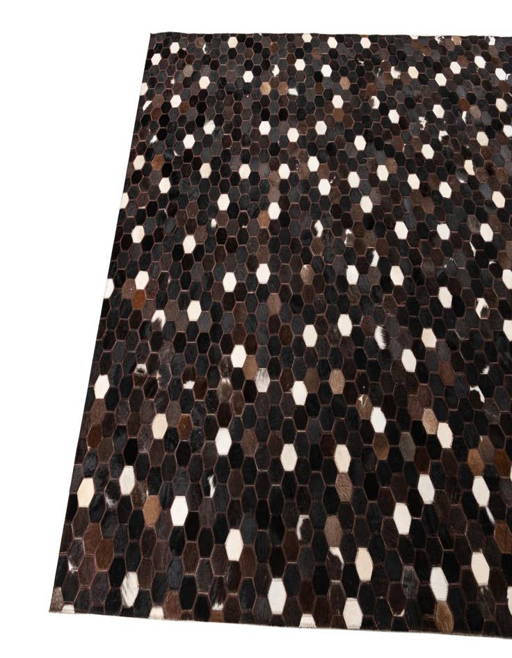 Detail image of  5' 1 x 8' 1 Cowhide Leather Rug