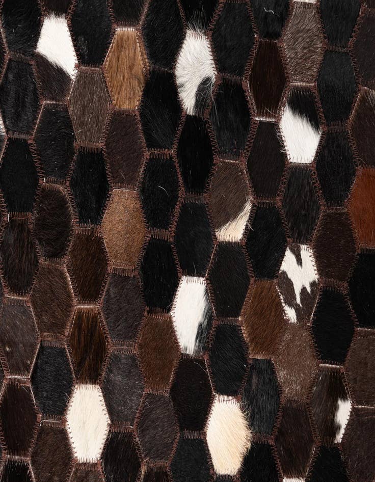Detail image of  5' 1 x 8' Cowhide Leather Rug
