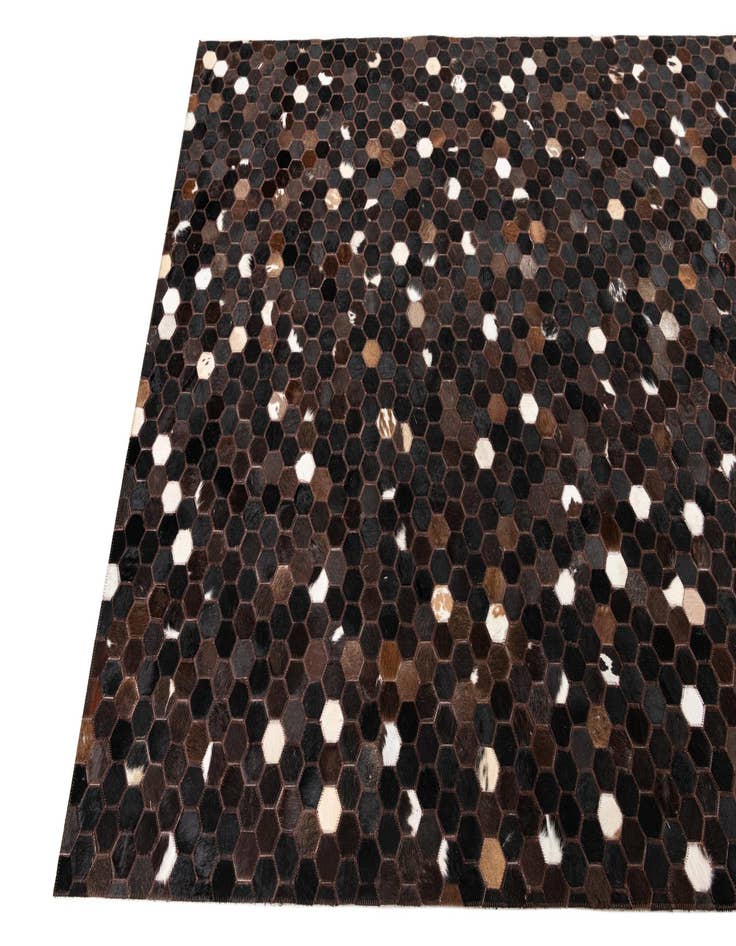 Detail image of  5' 1 x 8' Cowhide Leather Rug