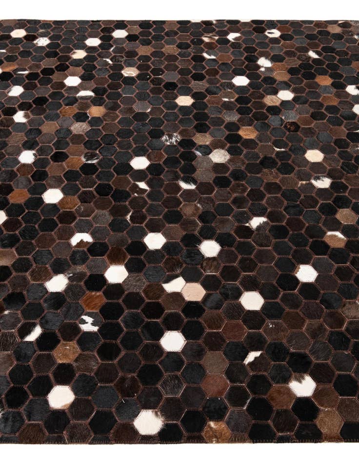 Detail image of  5' 1 x 8' Cowhide Leather Rug