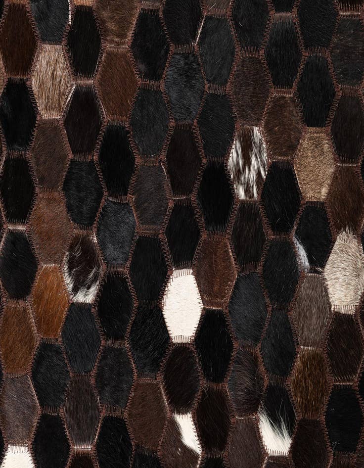 Detail image of  5' 1 x 8' Cowhide Leather Rug