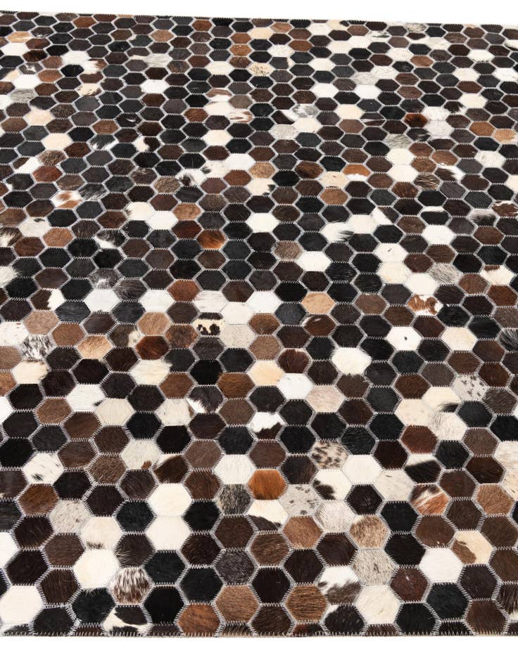 Detail image of  5' x 7' 10 Cowhide Leather Rug