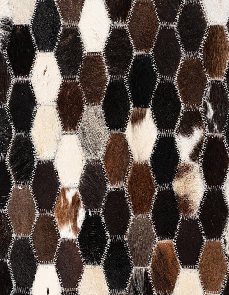 Detail image of  5' x 7' 10 Cowhide Leather Rug