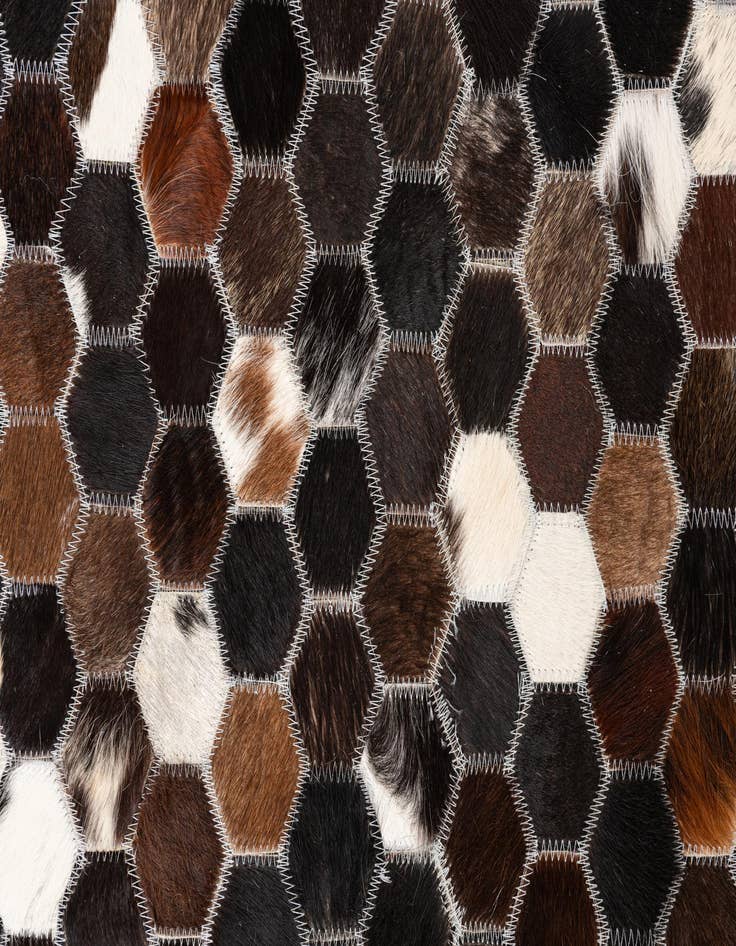 Detail image of  5' x 7' 10 Cowhide Leather Rug