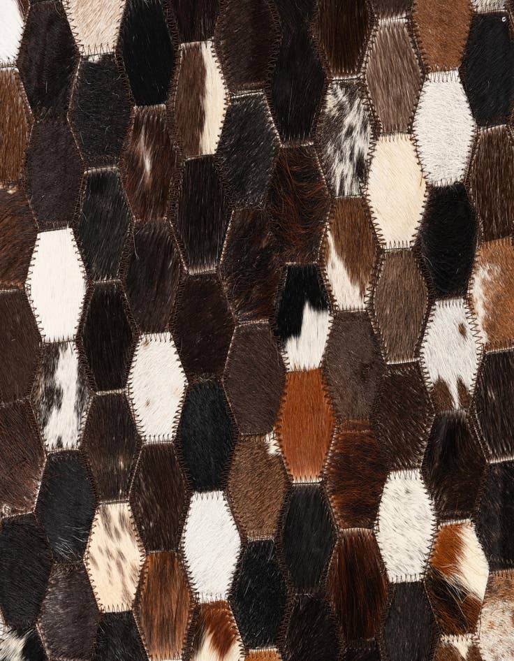 Detail image of  5' x 7' 10 Cowhide Leather Rug
