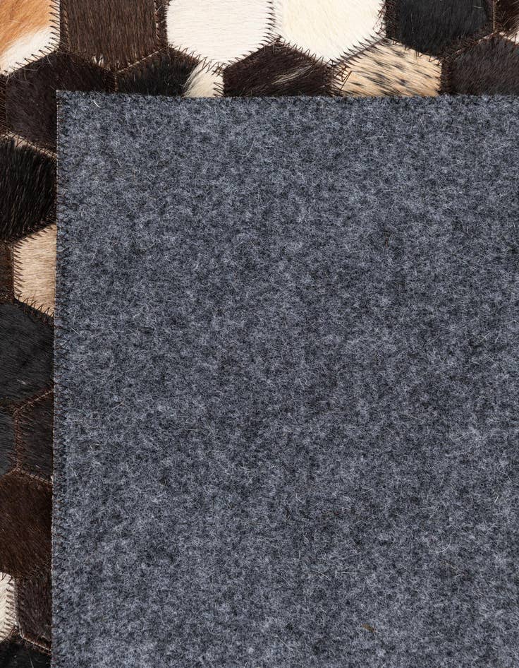 Detail image of  5' x 7' 10 Cowhide Leather Rug