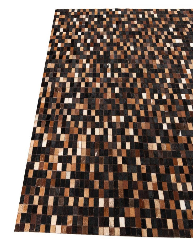 Detail image of  5' 1 x 8' Cowhide Leather Rug