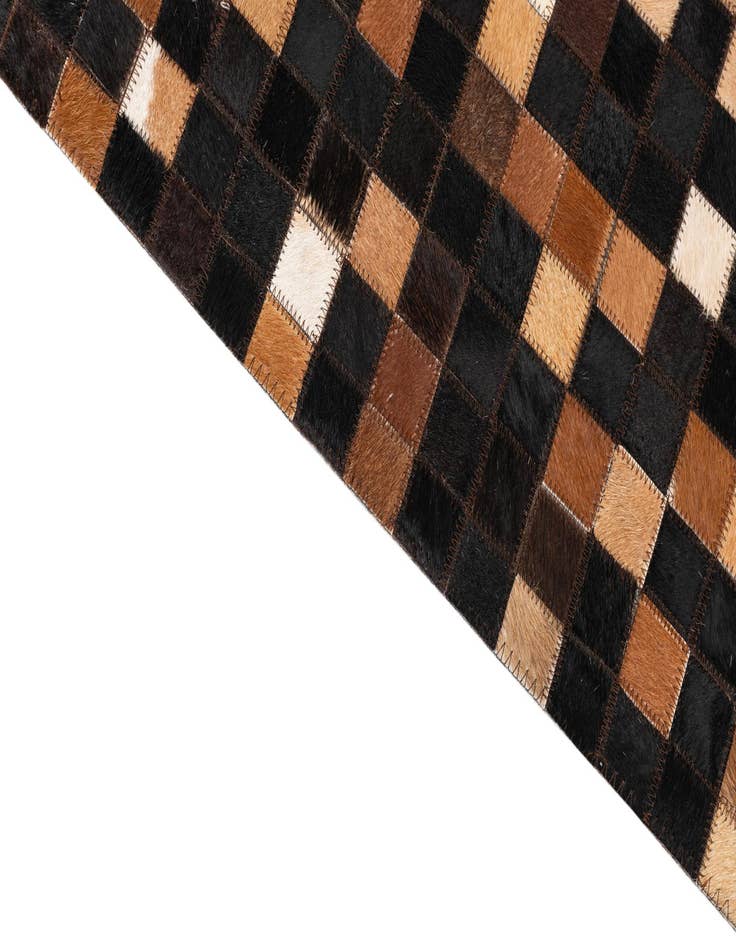 Detail image of  5' 1 x 8' Cowhide Leather Rug