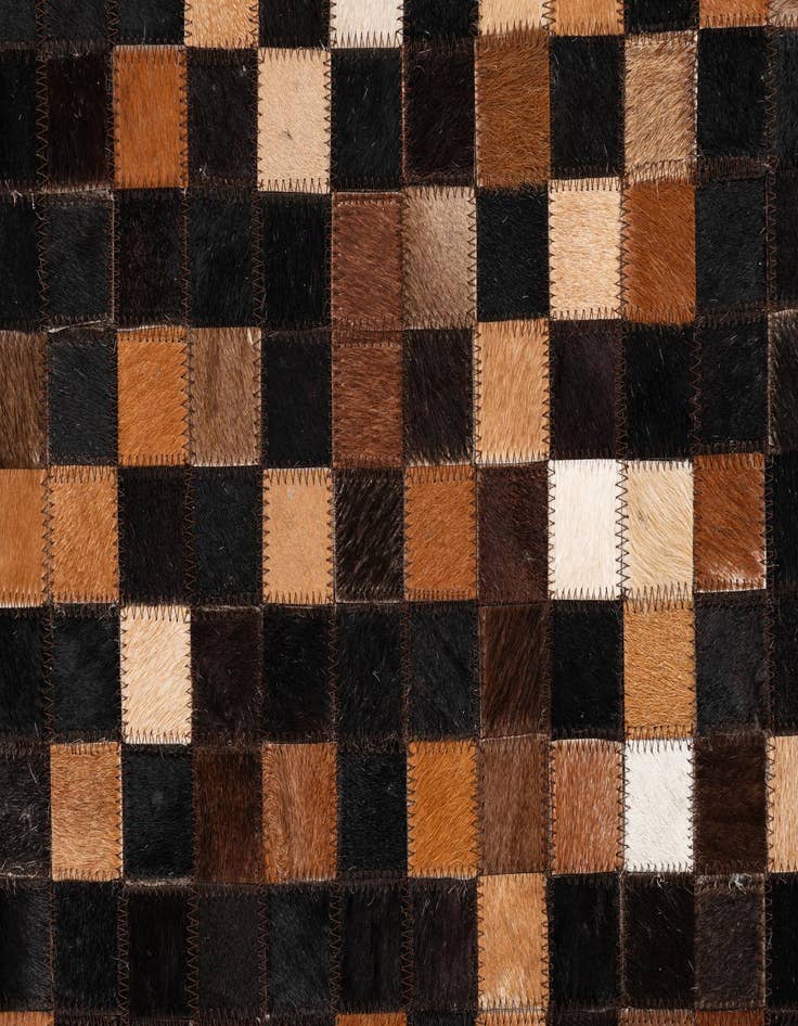 Detail image of  5' 1 x 8' Cowhide Leather Rug