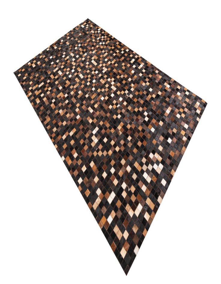 Detail image of  5' 1 x 8' 1 Cowhide Leather Rug