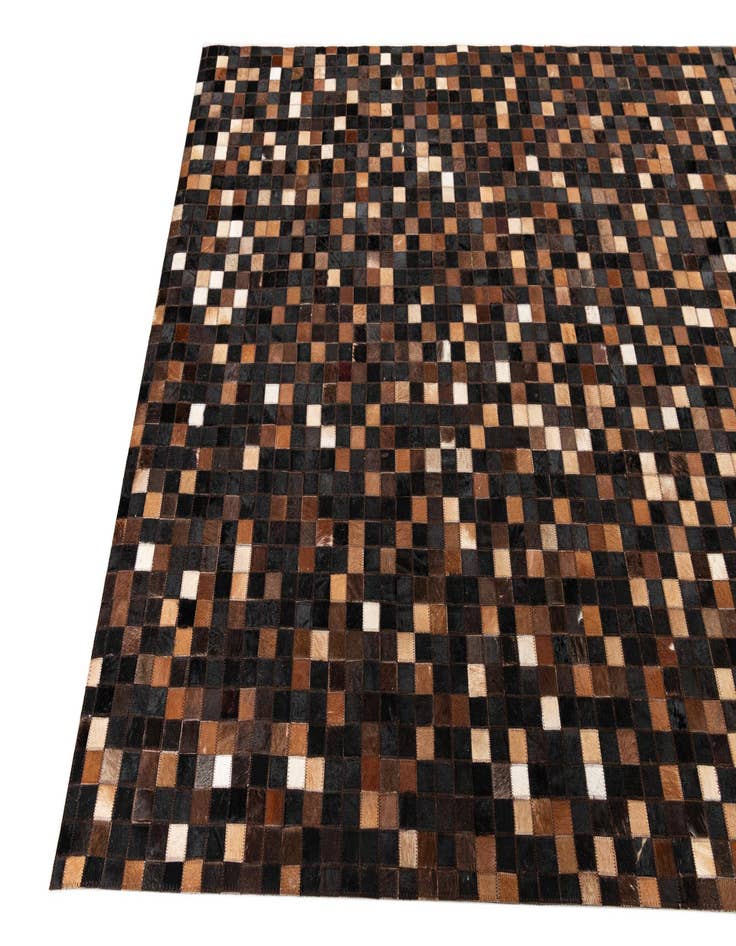 Detail image of  5' 1 x 8' 1 Cowhide Leather Rug