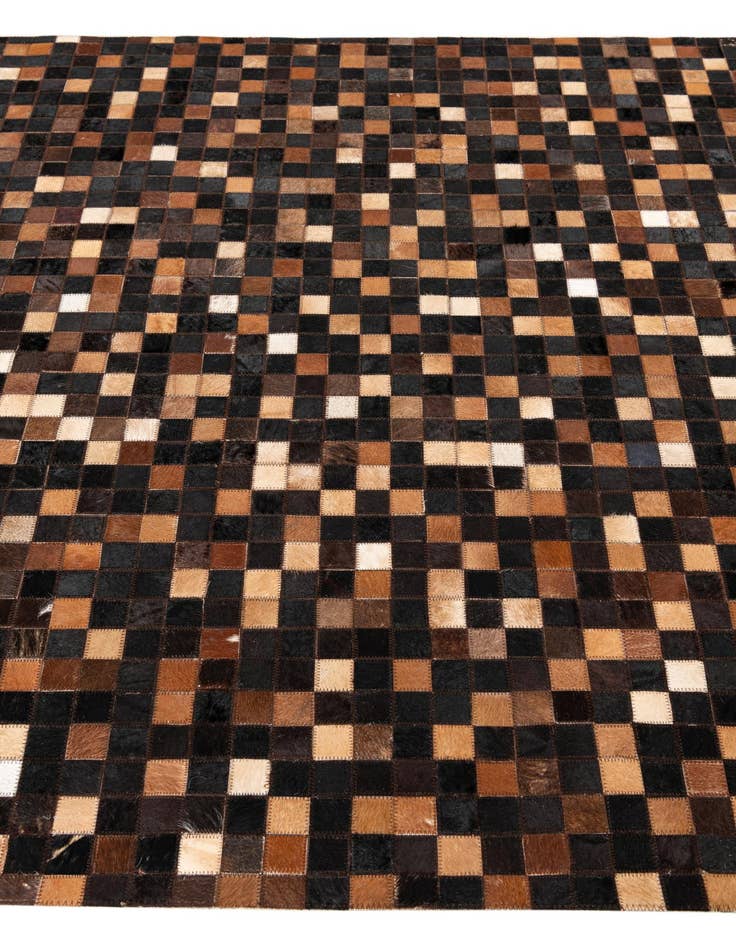 Detail image of  5' 1 x 8' 1 Cowhide Leather Rug