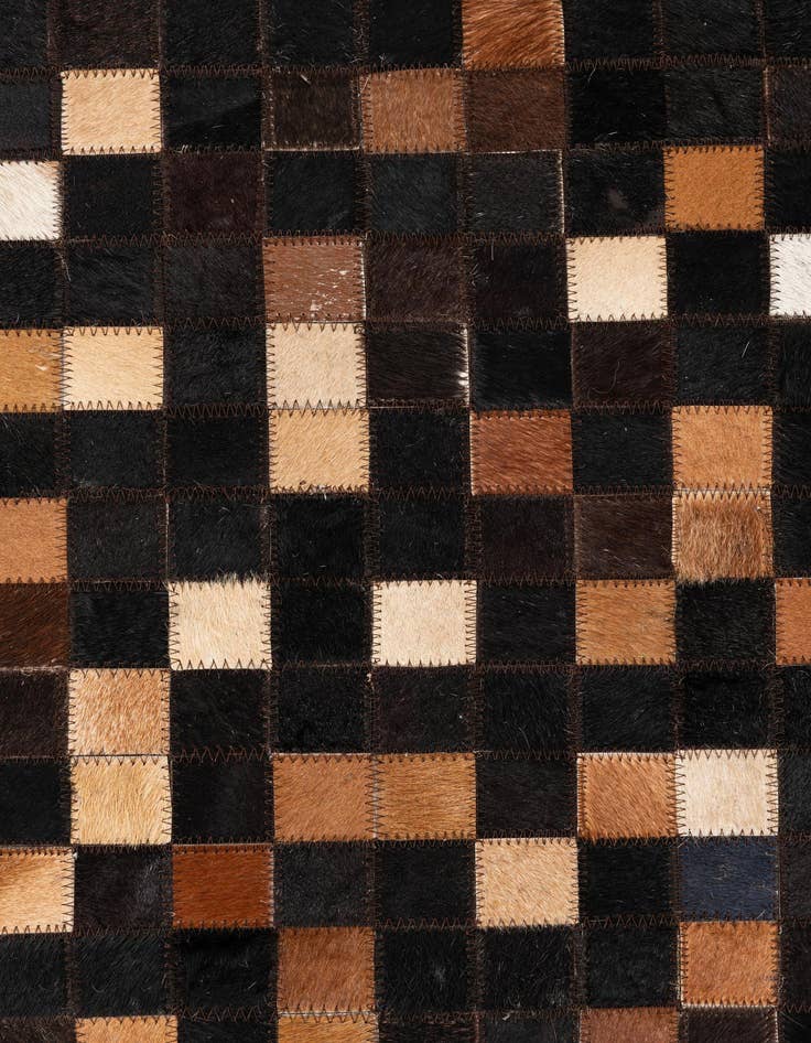 Detail image of  5' 1 x 8' 1 Cowhide Leather Rug