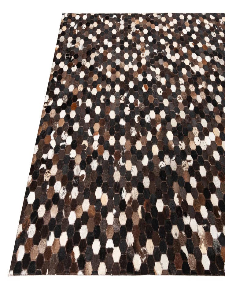 Detail image of  5' 2 x 8' Cowhide Leather Rug