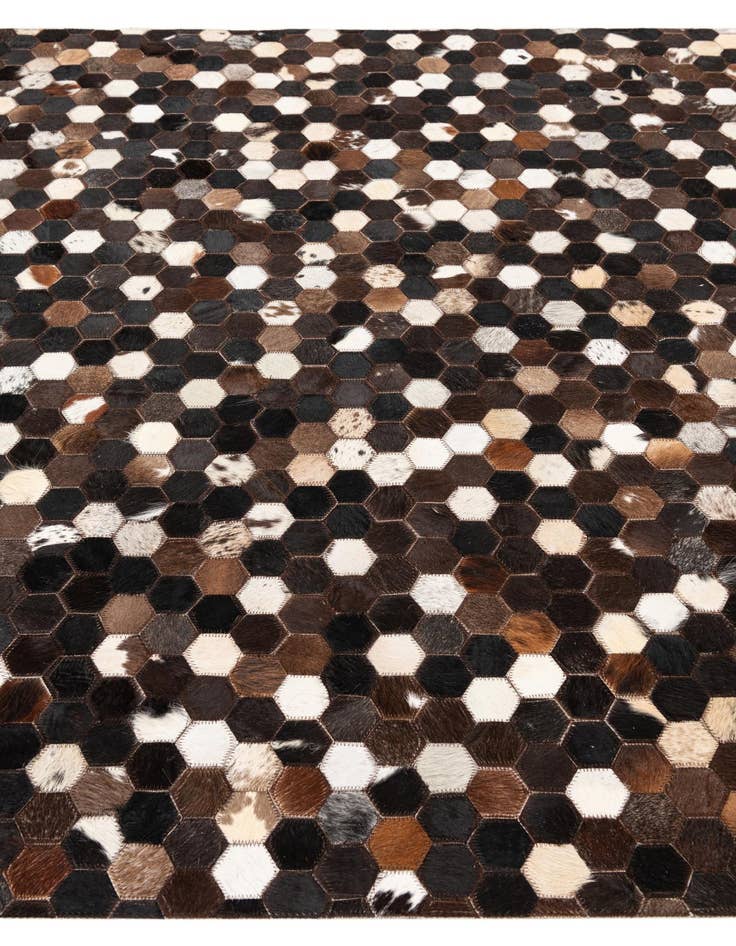 Detail image of  5' 2 x 8' Cowhide Leather Rug