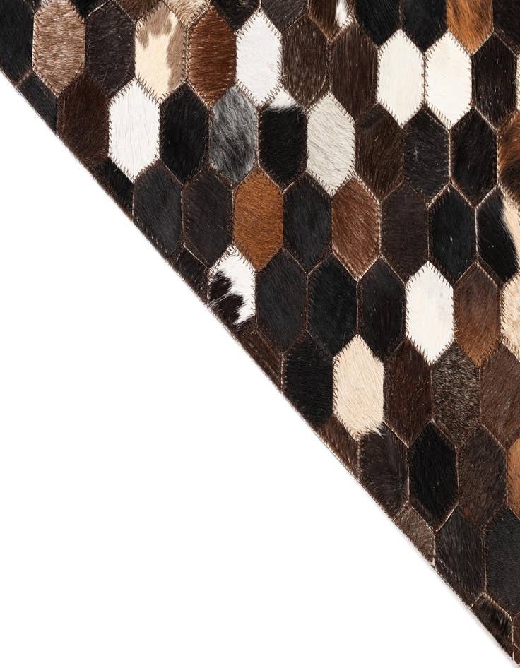 Detail image of  5' 2 x 8' Cowhide Leather Rug