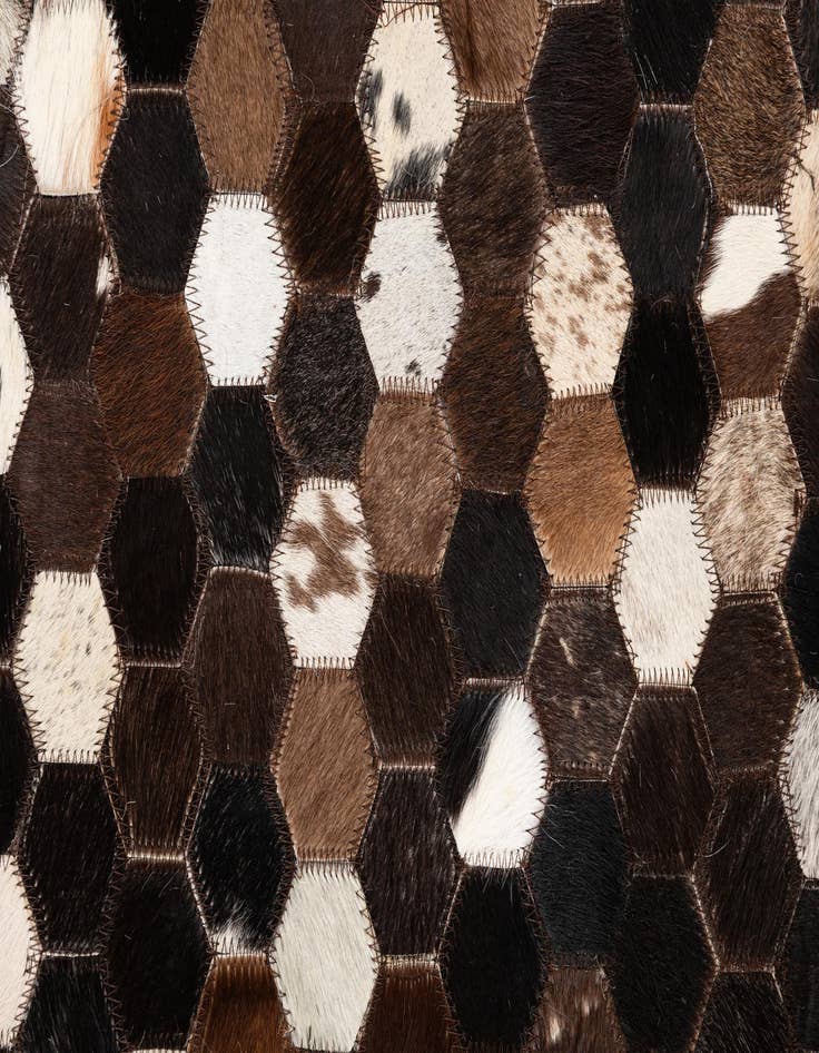 Detail image of  5' 2 x 8' Cowhide Leather Rug