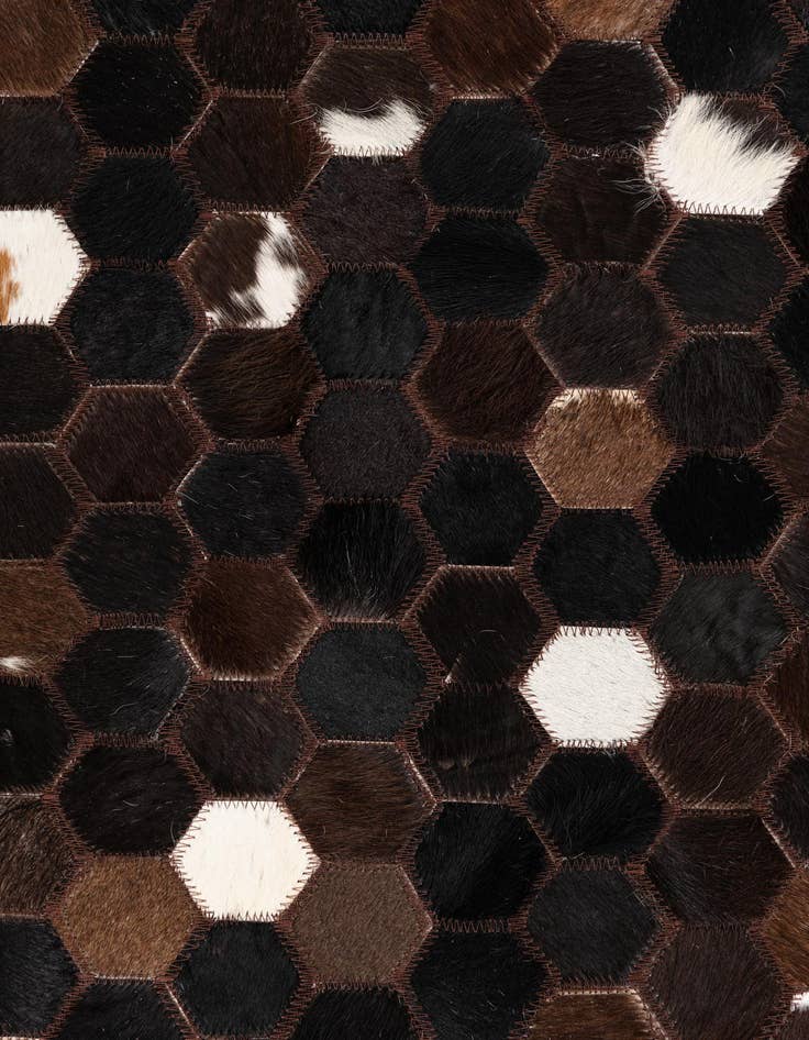 Detail image of  5' x 8' 1 Cowhide Leather Rug
