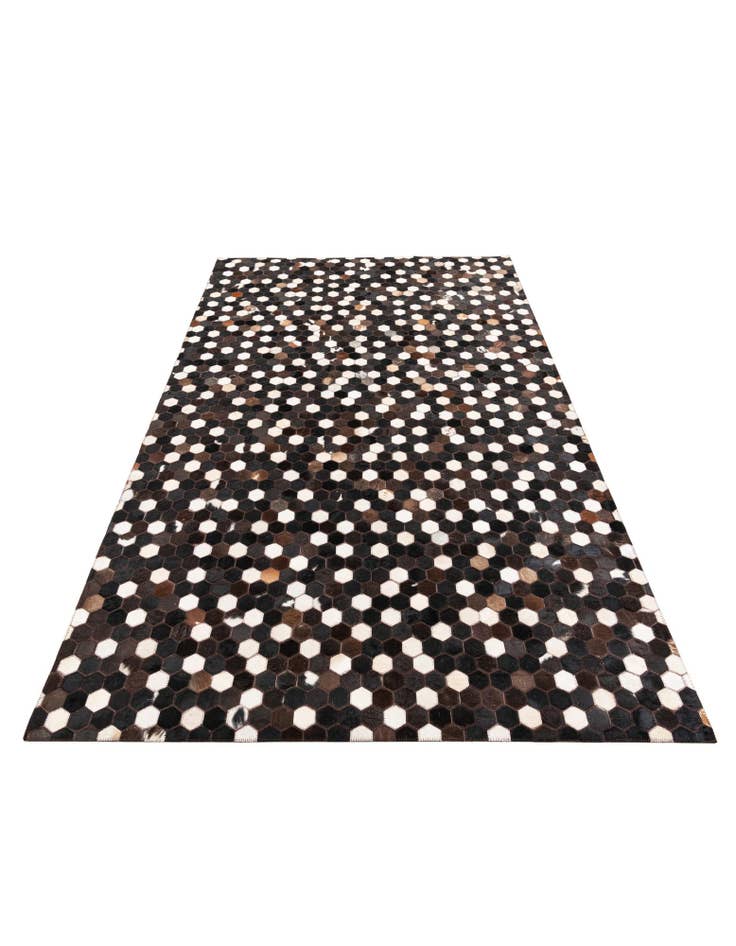 Detail image of  5' 1 x 8' 1 Cowhide Leather Rug