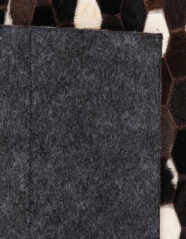 Detail image of  5' 1 x 8' 1 Cowhide Leather Rug
