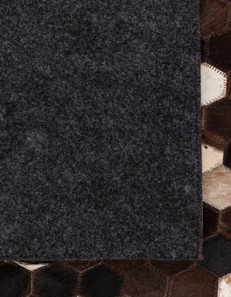 Detail image of  5' 1 x 8' 1 Cowhide Leather Rug