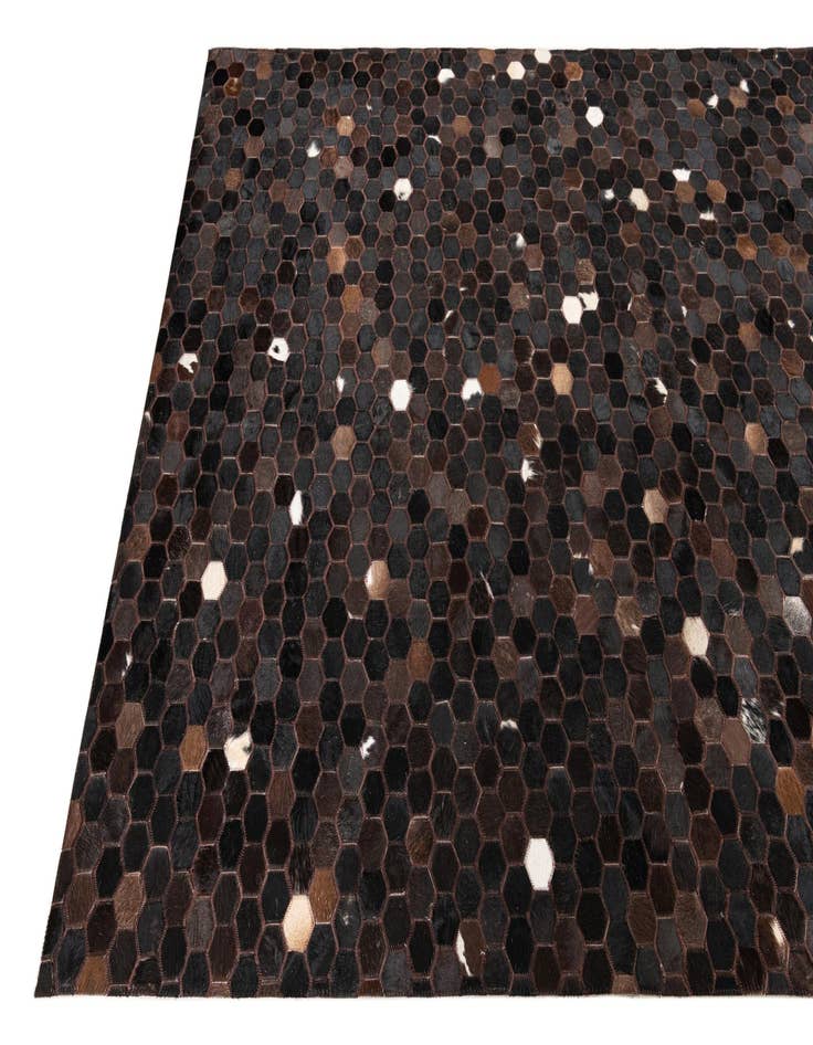 Detail image of  5' x 7' 8 Cowhide Leather Rug