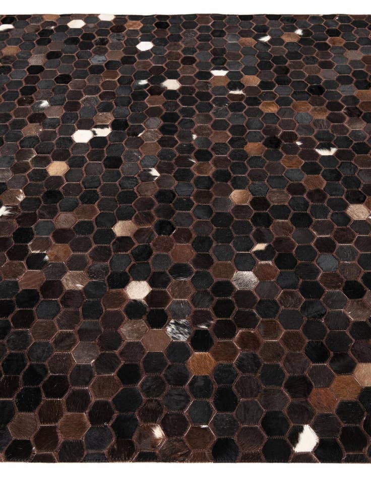 Detail image of  5' x 7' 8 Cowhide Leather Rug